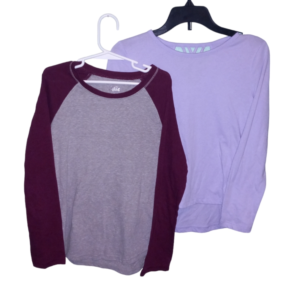 two 8-year-old girl's blouses from Old Navy and the other Justice
